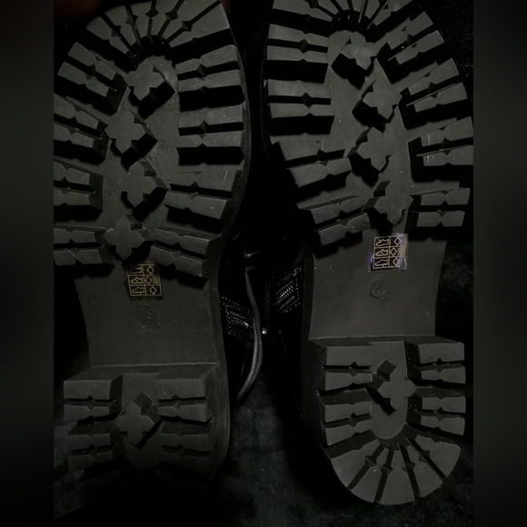 Leather Buckle Chunky Boots - Picture 3 of 3